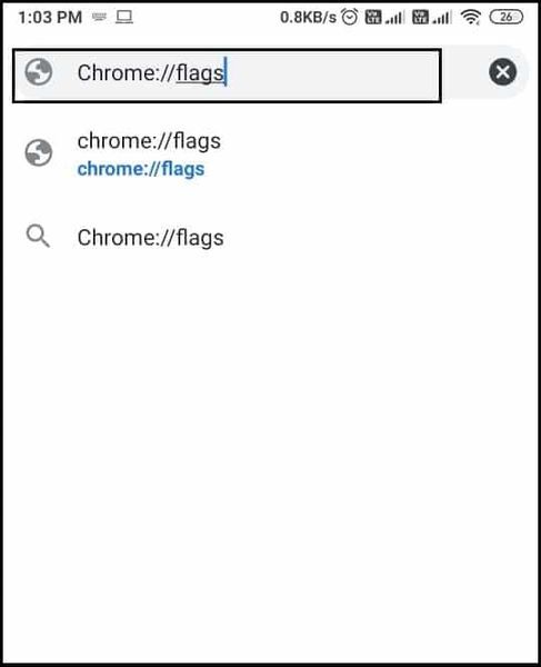 「chromeflags」と入力し、Enter|をタップします。 Chromeのアドレスバーを下に移動する方法