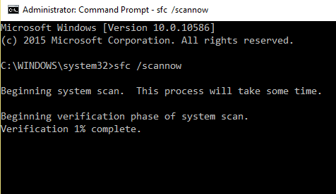 sfc scan nu commando om Rekenmachine te repareren werkt niet in Windows 10