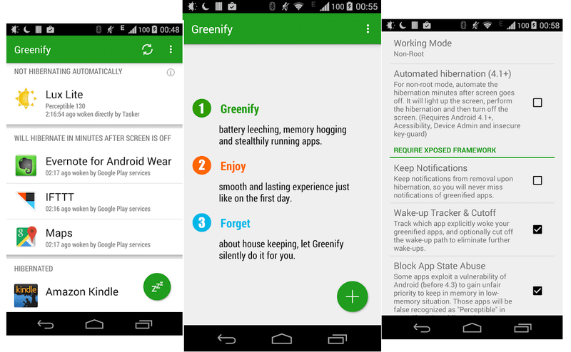 Greenify - Qhov zoo tshaj plaws roj teeb Saver Apps rau Android