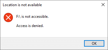 アクセスが拒否されましたWindows10