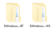 Deleye Windows BT thiab Windows WS folders