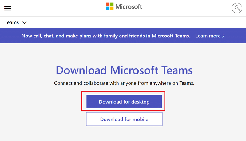 デスクトップ用にダウンロードをクリック| MicrosoftTeamsが再起動し続ける問題を修正