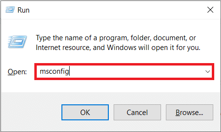 Typ msconfig en druk op Enter om de toepassing Systeemconfiguratie te openen. Hoe .NET Runtime Optimization Service te repareren Hoog CPU-gebruik