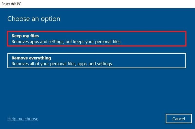 اختر صفحة خيار. حدد أول واحد. كيفية إصلاح شاشة الموت البيضاء للكمبيوتر المحمول على نظام Windows