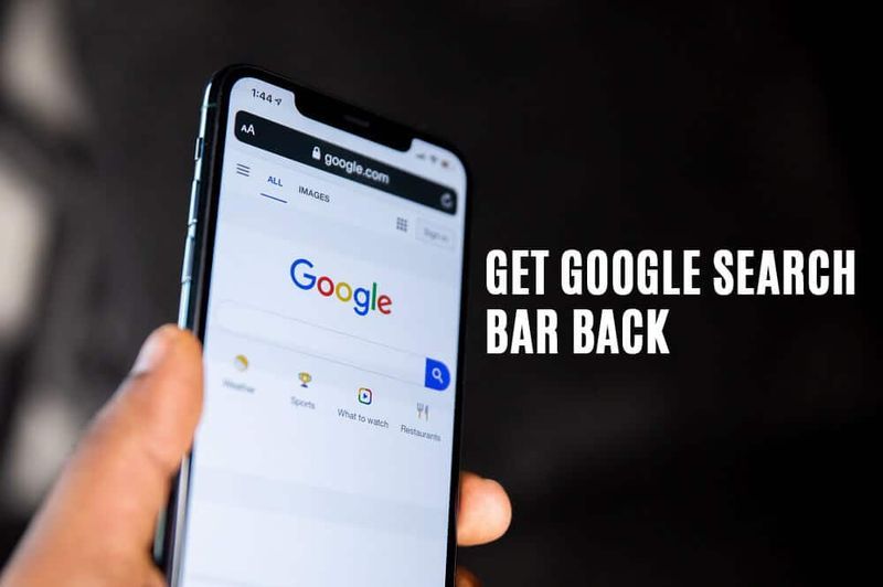 Androidのホーム画面でGoogle検索バーを元に戻す方法