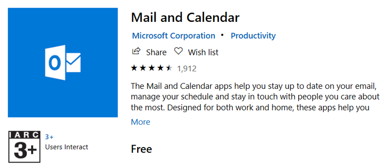 Microsoftストアからメールとカレンダーアプリをインストールする| Windows10でメールアプリをリセットする
