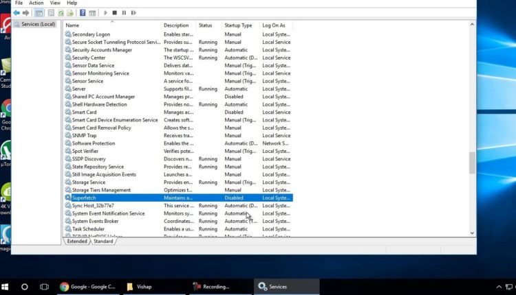 Windows 10, 8.1 र 7 मा सुपरफेच सेवा कसरी असक्षम गर्ने