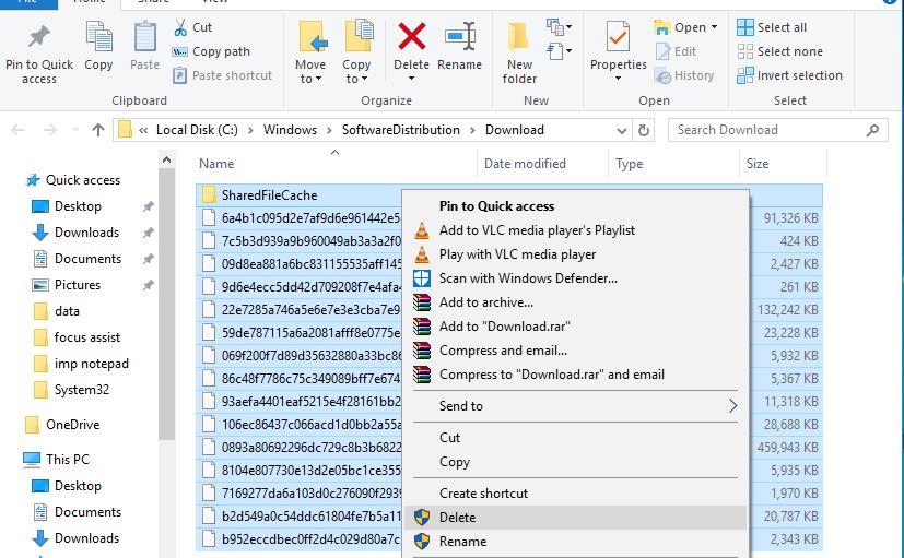 Windows Güncelleme Dosyalarını Temizle