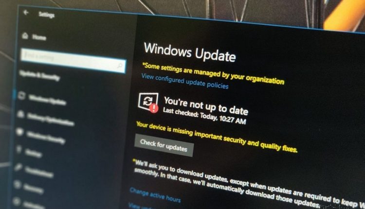 Windows 10 Güncellemesi yüklenemiyor